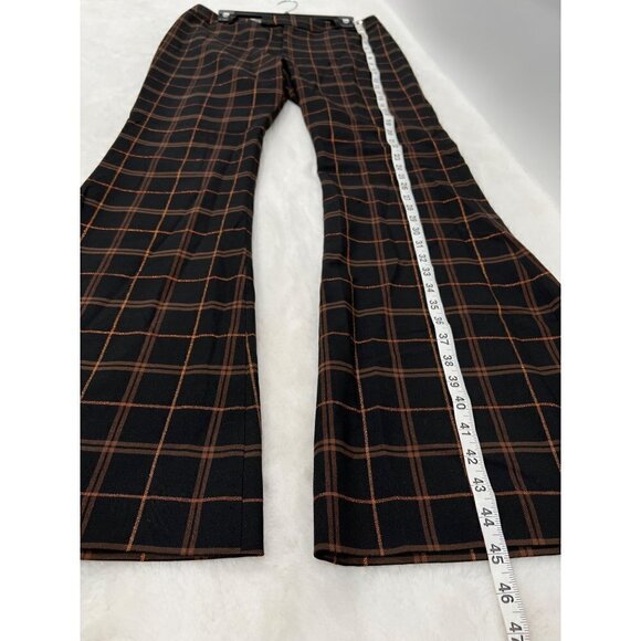 NWT SMYTHE Size 10 Bootcut Trousers In Plaid Mid-rise MSRP $450 - Picture 5 of 10